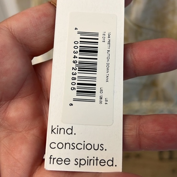 UNSUBSCRIBED COTTON TIE DYE BOHO BEACHY CROCHET TOP SIZE 8 - Picture 12 of 14